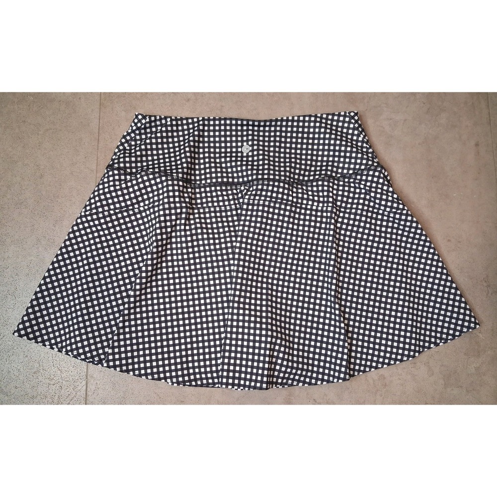 Avia Gingham Skirt Short Womens Size Medium Athleisure Tennis Golf Activewear - Picture 2 of 5